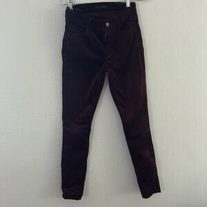 7 For All Mankind High-Waisted Skinny in Velvet Cabernet